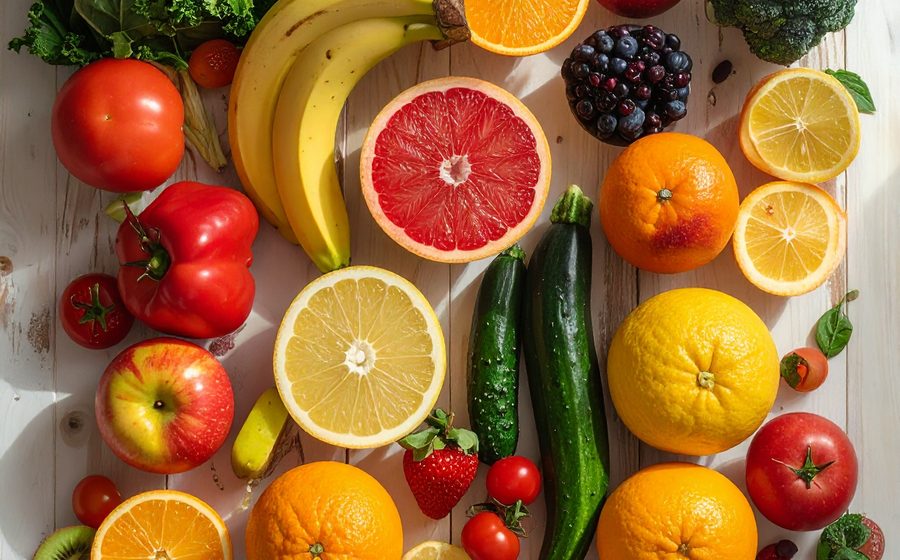 Fresh fruit and vegetables that support immune health