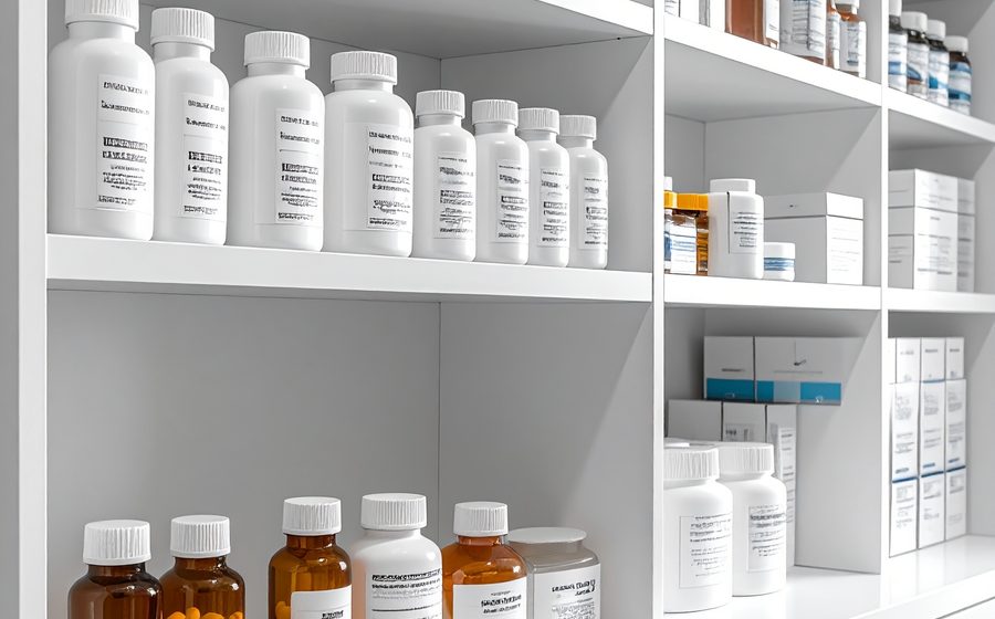 Medicine cabinet organized for correct storage